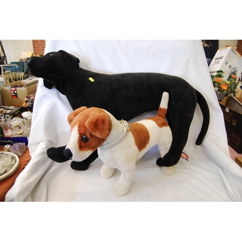 358 - LIFE SIZE SOFT TOY LABRADOR AND LIFE SIZE SOFT TOY TERRIER