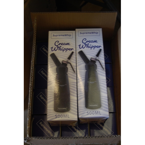 402 - 12 BRAND NEW CREAM WHIPPERS