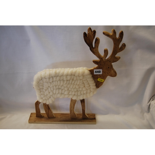 440 - WOODEN DEER ORNAMENT