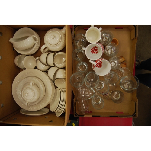 62 - 2 BOXES OF CHINA & GLASSWARE