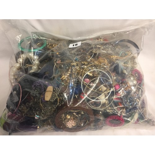 15 - 7.5KG BAG OF ASSORTED JEWELLERY