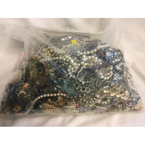 18 - 8.5KG BAG OF ASSORTED JEWELLERY