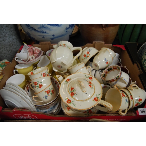 66 - QUANTITY OF DECORATIVE TEA WARE