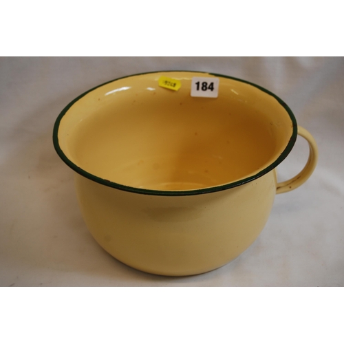 184 - VINTAGE ENAMEL CHAMBER POT