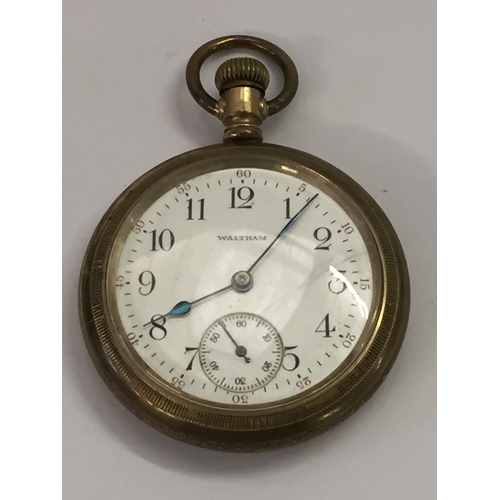 340 - WALTHAM GENTS OPEN FACE POCKET WATCH