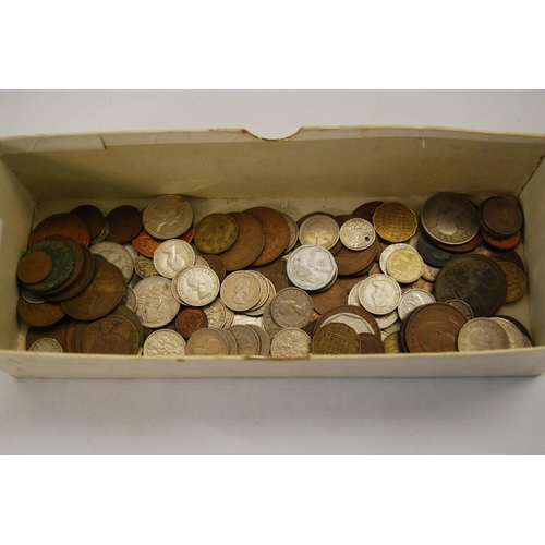 357 - QUANTITY OF OLD PENNIES, SIXPENCES, ETC