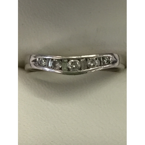 360 - PLATINUM 5 STONE DIAMOND RING