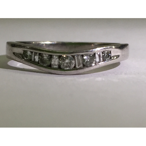 360 - PLATINUM 5 STONE DIAMOND RING