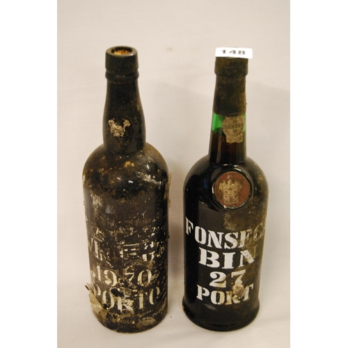 148 - 2 BOTTLES OF FONSECA BIN 27 PORT (PRE 1970s) (1 No TF368784)