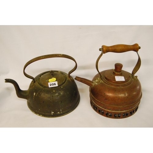 206 - 2 VINTAGE COPPER AGA KETTLES