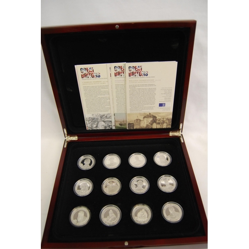 413 - ROYAL MINT COLLECTION OF 12 MINT SILVER PROOF CROWNS 