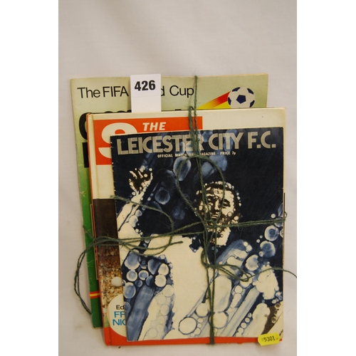 426 - 1972 SOCCER ANNUAL, LEICESTER CITY FC PROGRAMME, ETC