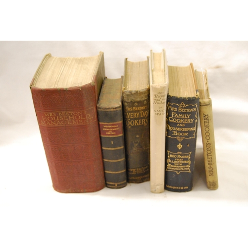 459 - 6 VOLUMES MRS BEETON'S BOOKS INCLUDING HOUSEHOLD MANAGEMENT, EVERYDAY COOKERY, FAMILY COOKERY & MRS ... 