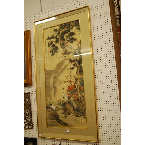 472 - LARGE JAPANESE COLOURED PRINT 