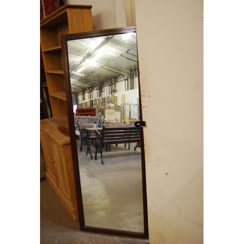 640 - VICTORIAN MAHOGANY MIRROR PANEL DOOR