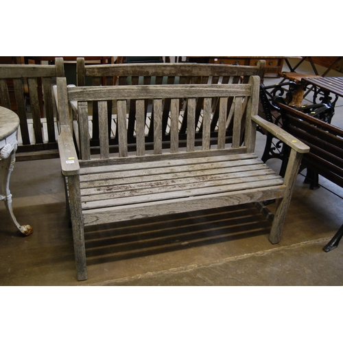 677 - 2 SEATER SLATTED GARDEN BENCH