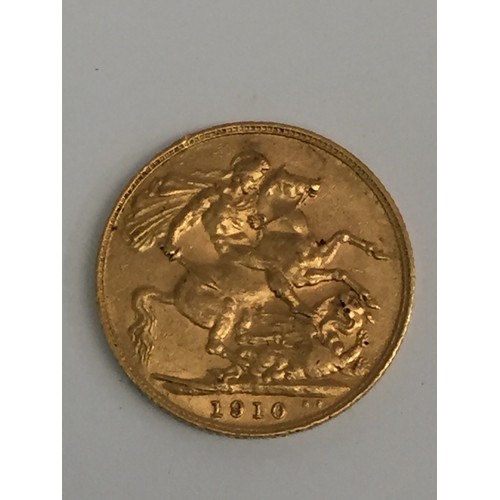 342 - 1910 GOLD SOVEREIGN (8.0gm) P2300081561