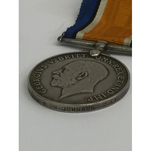 365 - 1914-18 WAR MEDAL AWARED TO 2 AM N. JOHNSON