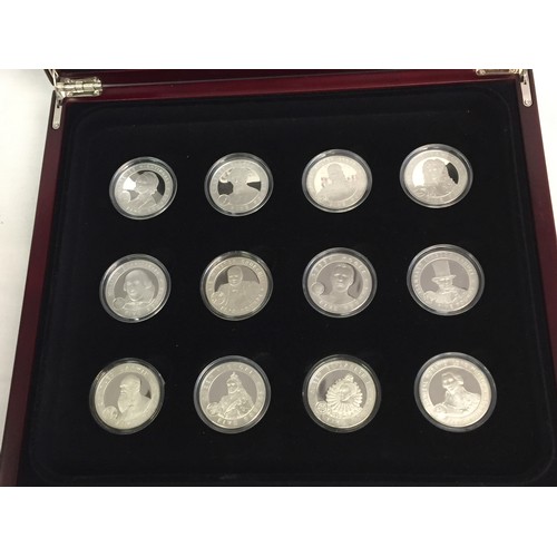 413 - ROYAL MINT COLLECTION OF 12 MINT SILVER PROOF CROWNS 