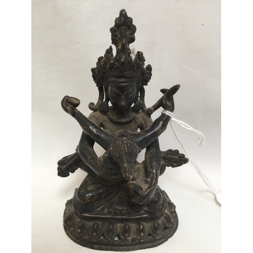 393 - BRONZE HINDU TANTRIC EROTIC BRONZE (10cm)