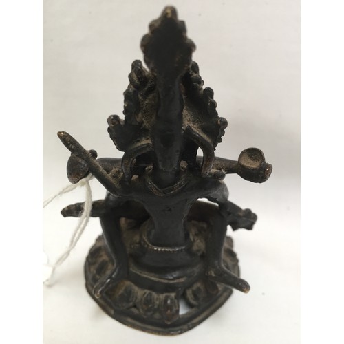 393 - BRONZE HINDU TANTRIC EROTIC BRONZE (10cm)