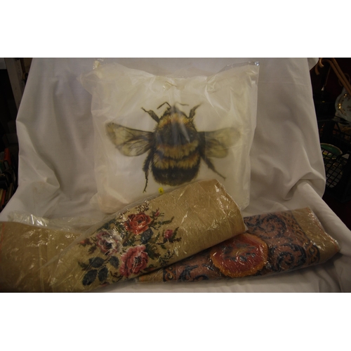 120 - BEE CUSHION & TAPESTRIES