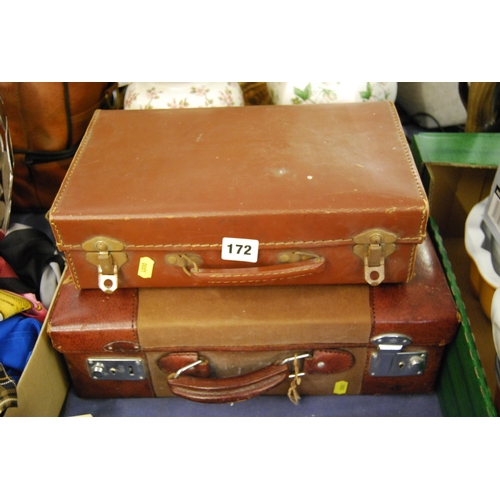 172 - 2 VINTAGE CHILDRENS SUITCASES