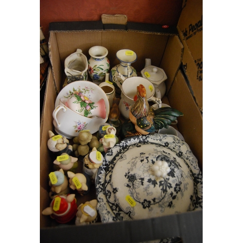 44 - 10 LEONARDO PIG ORNAMENTS, CHINA, CROCKERY, ETC