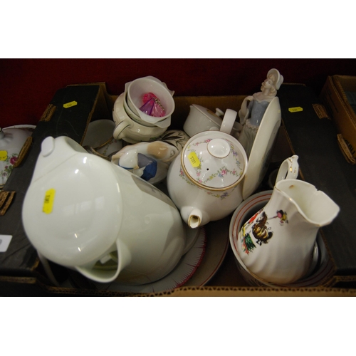 60 - QUANTITY OF CHINA TEAWARE, ORNAMENTS, ETC