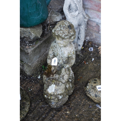 661 - STONEWARE GARDEN FIGURE