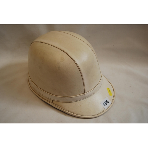 165 - VINTAGE SKULGARDE WHITE MOTORCYCLE HELMET