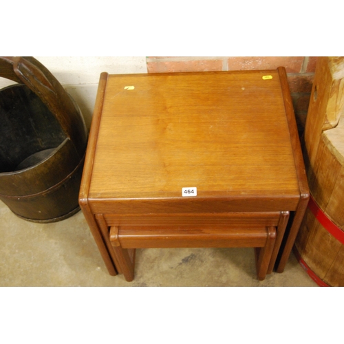 464 - RETRO NEST OF 3 G-PLAN STYLE TEAK TABLES