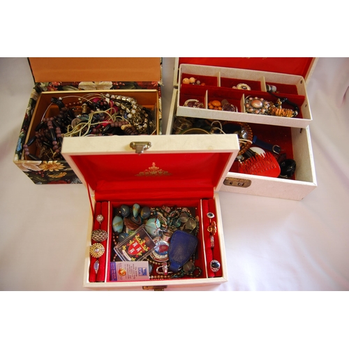 12 - 3 BOXES OF JEWELLERY