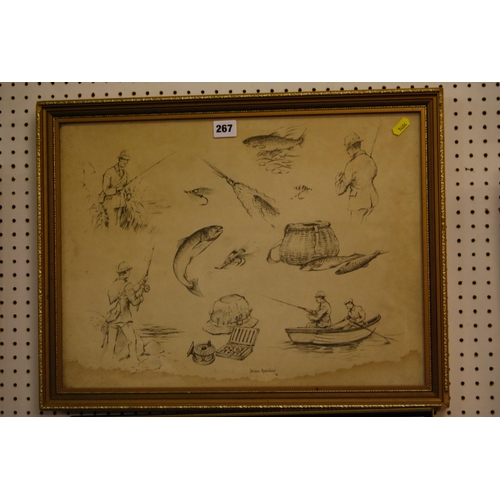 267 - FRAMED PENCIL SKETCHING 