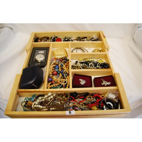 6 - QUANTITY OF JEWELLERY & WATCHES, ETC