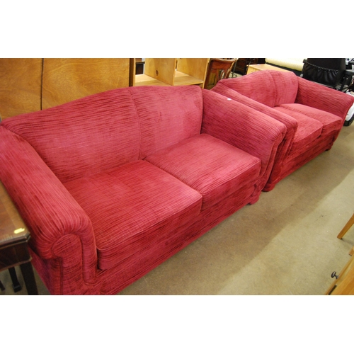 622 - PAIR OF MODERN 2 SEATER SETTEES