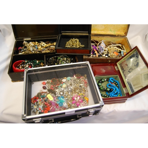 9 - 5 BOXES OF JEWELLERY