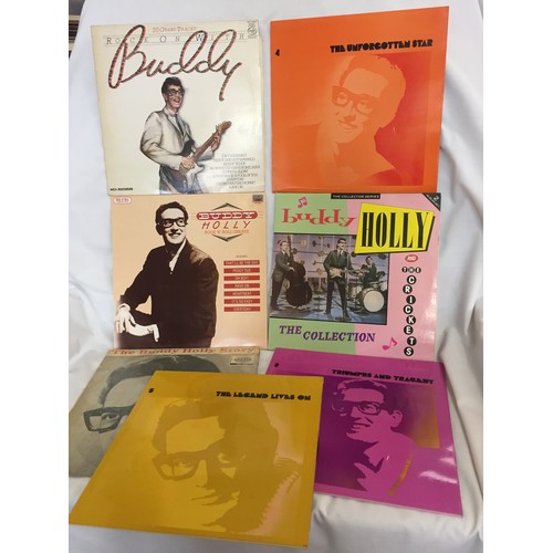 117 - 7 BUDDY HOLLY LPs & 1 BOXED SET