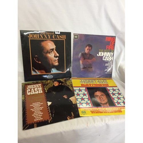 118 - QUANTITY OF JOHNNY CASH RECORDS