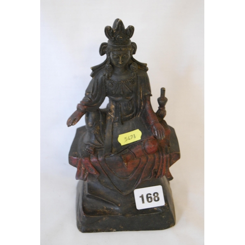 168 - CHINESE BRONZE FIGURE OF PRAYING BUDDHA