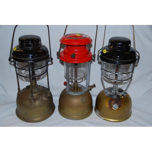 240 - 3 VARIOUS HURRICANE LAMPS