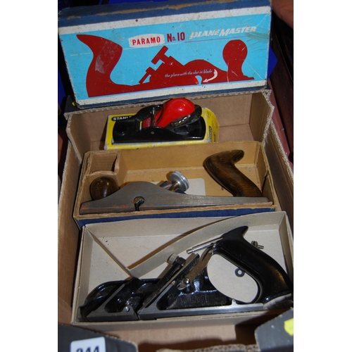 244 - STANLEY BLOCK PLANE IN BOX PARAMO NO 10, PLANE MASTER IN BOX, STANLEY NO 78 REBATE PLANE IN BOX