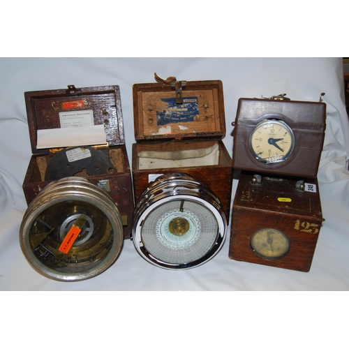 245 - 4 PIGEON TIME CLOCKS IN BAKELITE & WOODEN CASES (A/F)