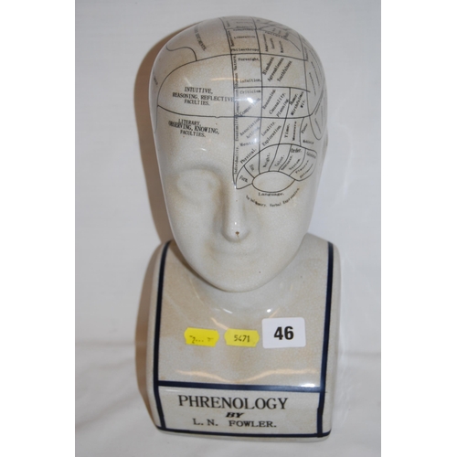 46 - CERAMIC PHRENOLOGY HEAD