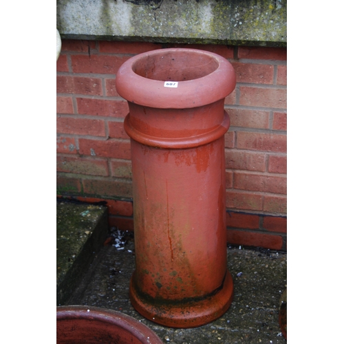 687 - TERRACOTTA CHIMNEY POT