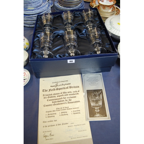 88 - ROYAL BRIERLEY CRYSTAL SET OF 6 LIMITED EDITION 