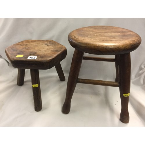 108 - 2 ELM STOOLS