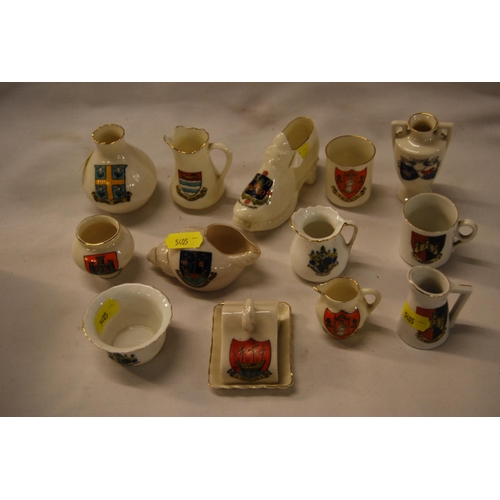 191 - 13 PIECES OF CRESTED WARE