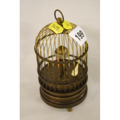 199 - AUTOMATON BIRD IN A CAGE