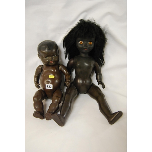 222 - 2 JOINTED CELLULOID DOLLS